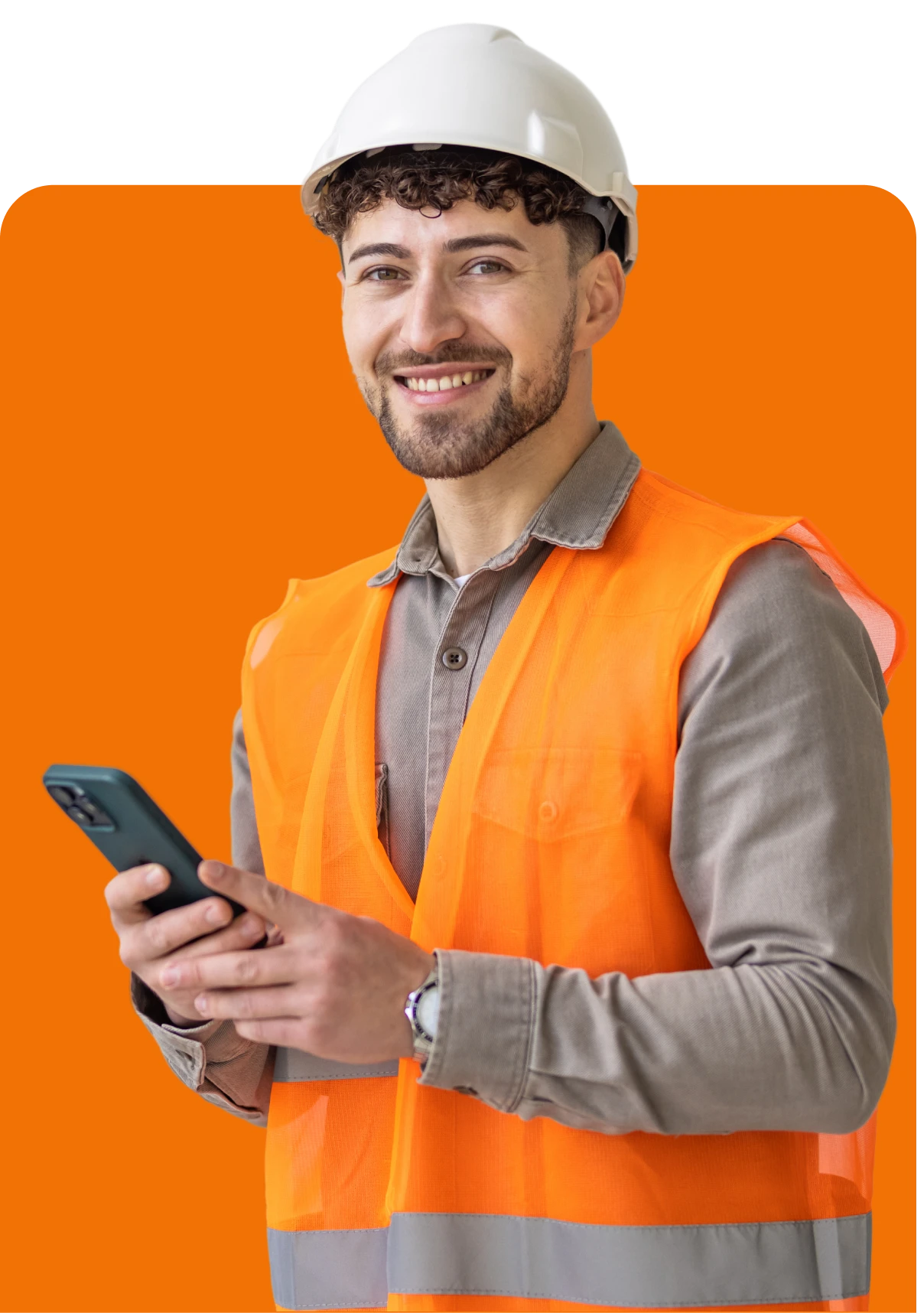 Man in hard hat and vest